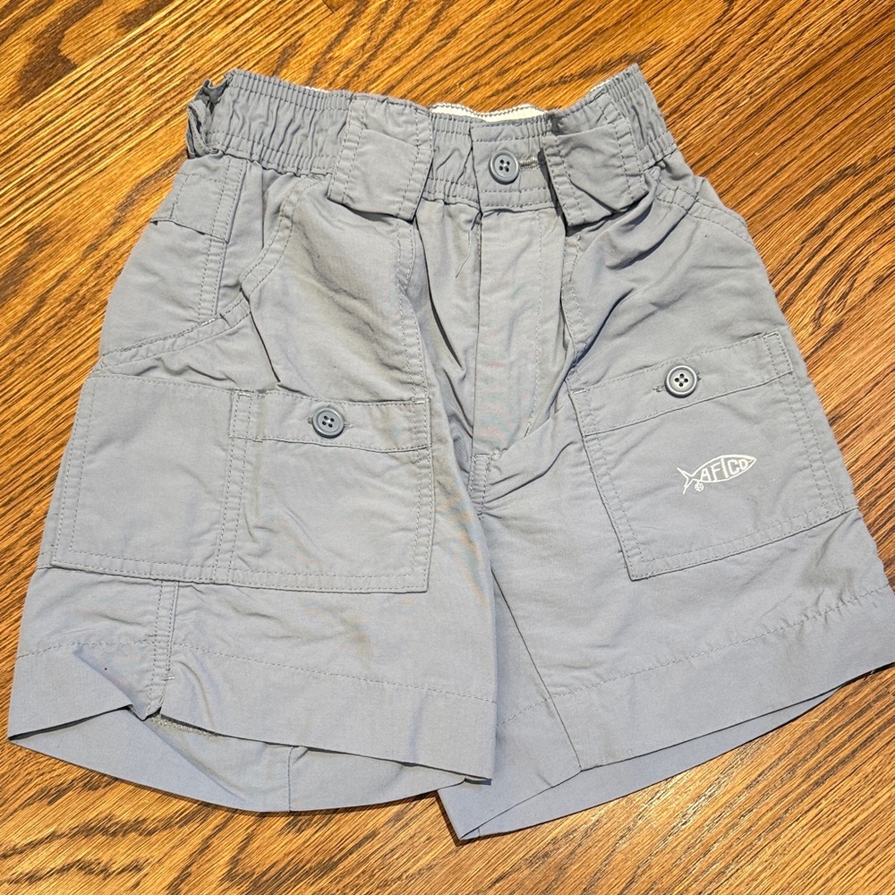 AFTCO Kids Light Gray Cargo Shorts